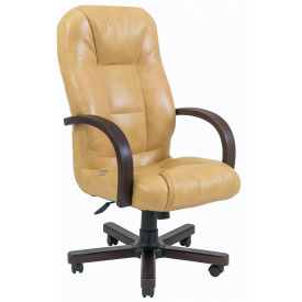 Офисное кресло руководителя Richman Севилья Мадрас Gold Beige Wood М3 MultiBlock Бежевое