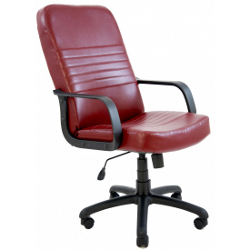 Офисное Кресло Руководителя Richman Приус Zeus Deluxe Bordo Пластик М2 AnyFix Бордовое