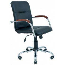 Офисное кресло руководителя Richman Самба Флай 2230 Хром М2 AnyFix Черное