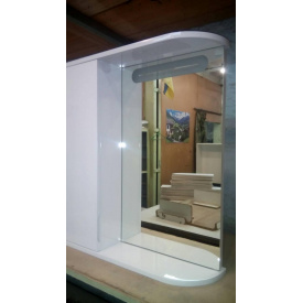 Шкаф-зеркало с LED подсветкой ШК600/2 дверь слева