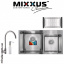 Кухонная мойка Mixxus SET 7843 D-220x1.0-SATIN (со смесителем, диспенсером, сушкой в комплекте) Запоріжжя