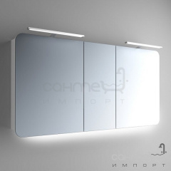 Дзеркальна шафка з LED підсвічуванням Marsan Adele 5 650х1300 білий Нікополь