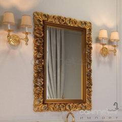 Декоративное зеркало для ванной комнаты Marsan Vincent 1000x750 античное золото Одесса