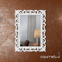 Декоративне дзеркало для ванної кімнати Marsan Angelique 750х1000 білий глянець Доманівка