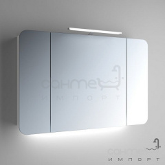 Зеркальный шкафчик с LED подсветкой Marsan Adele 4 650х1100 графит Днепр
