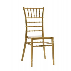 Штабелируемый стул SDM Чиавари пластиковый/с подушкой Золотой (hub_qgFU08349) Херсон