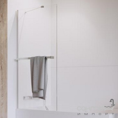 Шторка для ванни з тримачем рушника Radaway Idea PNJ 80 10001080-01-01W хром/прозоре скло Луцьк