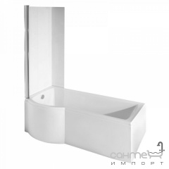 Шторка для ванны Besco Inspiro закаленное стекло прозрачное левая Кропивницкий
