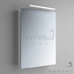 Зеркальный шкафчик с LED подсветкой Marsan Therese-1 800х550 графит Одесса
