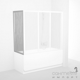 Шторка для ванны (боковая) Ravak APSV-70 сатин/прозрачное (стекло) 95010U02Z1