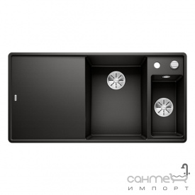 Гранітна кухонна мийка врізна Blanco Silgranit Axia 6 SF 525854 чорний