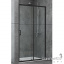 Душевая дверь в нишу Dusel EF185B Black Matt 110x190 профиль черный/прозрачное стекло Київ