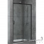 Душевая дверь в нишу Dusel EF185B Black Matt 120x190 профиль черный/прозрачное стекло Полтава