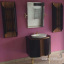 Комплект мебели Karol Banio Ebano (тумба с раковиной, зеркало и 2 шкафчика) KB085 Одесса