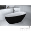 Отдельностоящая ванна с сифоном Besco PMD Piramida Goya 142x62 Black&White Одеса
