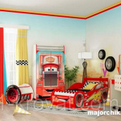 Дитяча кімната Блискавка Маквін червона McQueen Тачки