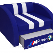 Дитяче крісло ліжко машина диван БМВ синій