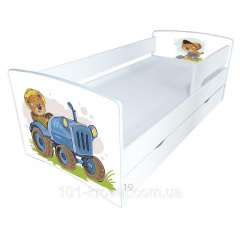 Ліжко дитяче з бортиком для хлопчиків трактор 170x80 см Kinder Cool Чернівці