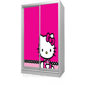 Шкаф купе двухдверный детский 120х180х60 Hello Kitty
