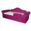 Ліжко диван Мелані з виїзним ящиком з захисним бортиком рожева Луцьк