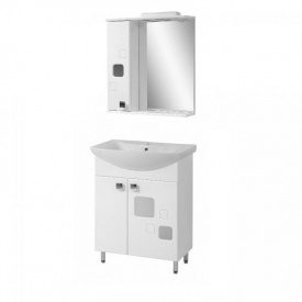 Комплект мебели для ванной комнаты Квадро 65 с умывальником Омега 65