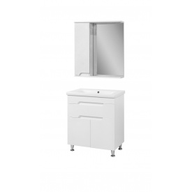 Комплект мебели для ванной комнаты СИМПЛ 55 белый с умывальником Кредо 55