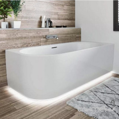 Акриловая ванна с нижней LED-подсветкой и панелью Riho Desire L 184x84 BD0600500K00133 белая Ужгород