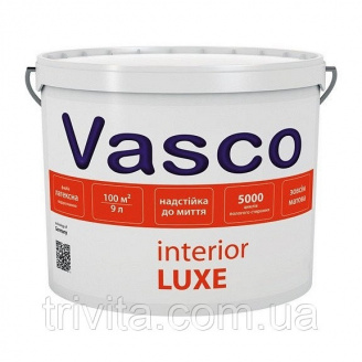 Краска интерьерная белая Vasco Luxe interior 9 л