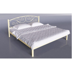 Двуспальная кровать Лилия Тенеро 140х190-200 см металлическая бежевая Никополь