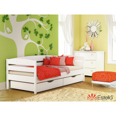 Дитяче ліжко Estella Нота Плюс 80x190 см одномісне дерев'яне в кольорі біле-107 Чернігів