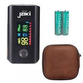 Пульсоксиметр JZIKI JZK-305 Black + Кейс ProZone Universal-EVA-CASE (85х85х40) Premium Коричневый