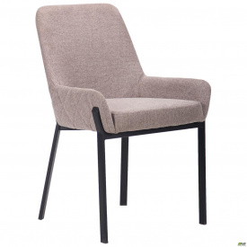 Кресло AMF Charlotte 85х56х60 см латте мягкое сидение на металлических черных ножках