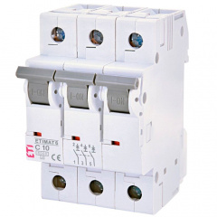 Автоматичний вимикач ETI ETIMAT 6 3 P 10А Тип C (2145514) Дубно