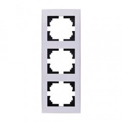 Тройная рамка Lezard Rain вертикальна Белая с боковой вставкой (703-0202-154) Черкассы