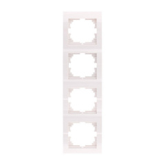 Четверная рамка Lezard Deriy вертикальная Белая (702-0202-154) Днепр