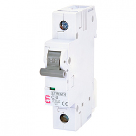 Автоматичний вимикач ETI ETIMAT 6 1 Р 6A Тип C (2141512)