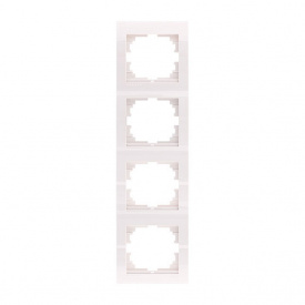 Четверная рамка Lezard Deriy вертикальная Белая (702-0202-154)