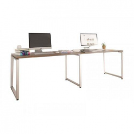 Подвійний стіл офісний Loft-design Q-135-2 горіх-модена