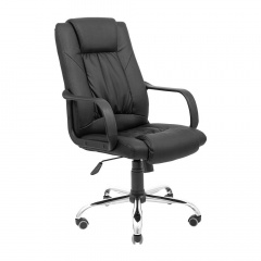 Офісне крісло Richman Юта чорне для роботи за комп'ютером Кобижча