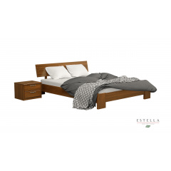 Полуторная кровать Estella Титан 120х190 деревнная в цвете орех темный Ладан