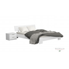 Двоспальне ліжко Estella Титан 160х200 дерев'яна білого кольору Київ