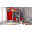 Кровать машина чердак машинка Гоночная Редбул RedBull с комодом-лестницей,со столом и шкафом Николаев