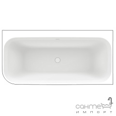 Пристінна ванна з литого каменю Balteco Como CR 170 правостороння біла Дніпро