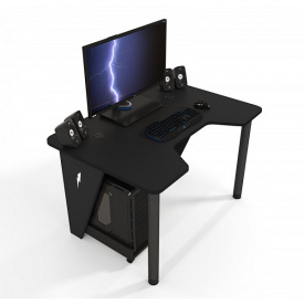Геймерский игровой стол ZEUS IVAR-1200, черный/черный