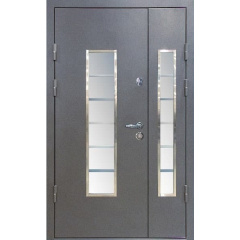 Двері вхідні MAGDA Т4,01 (R021) 120см термо графіт - 100 склопакет піскоструй №1/1 (З ТЕРМОРОЗРИВОМ) ЛІВІ Винница