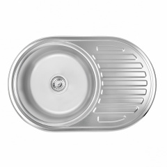 Кухонна мийка Lidz 7750 0,8 мм Satin (LIDZ7750SAT) Рівне