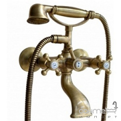 Змішувач для ванни з ручним душем Bugnatese Lady 900 CRDO хром/золото Київ