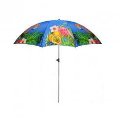 Пляжный зонт от солнца усиленный с наклоном Stenson "Фламинго" 2 м Голубой Житомир