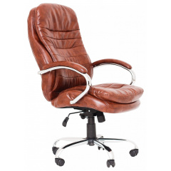 Офисное кресло руководителя Richman Valencia В Хром М2 AnyFix Коричневое Сумы