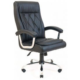Офисное кресло руководителя Richman Telavi Хром М2 AnyFix Черное